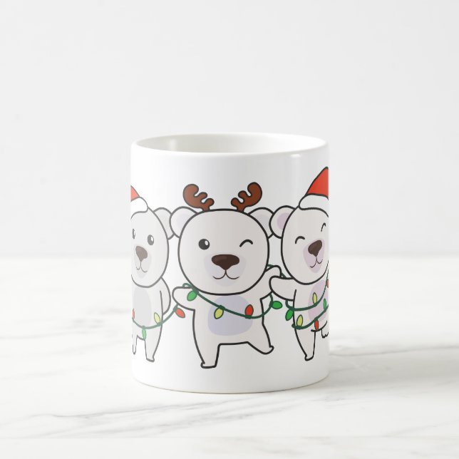 Taza De Café Navidades De Oso Polar Animales Cuidan Oso Polar (Centro)