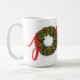 Taza De Café Navidades de Paisley Navidades Wreath JOY