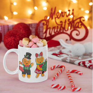 Taza De Café Navidades de pan de jengibre y Chica de pan de jen