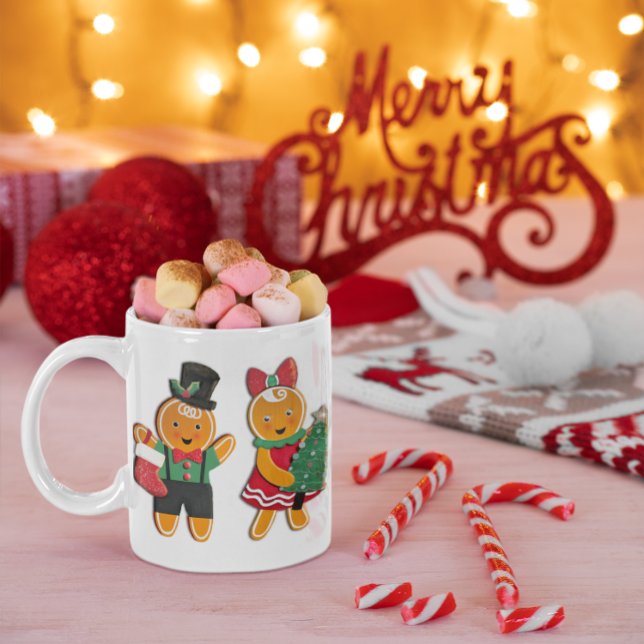 Taza De Café Navidades de pan de jengibre y Chica de pan de jen (Subido por el creador)