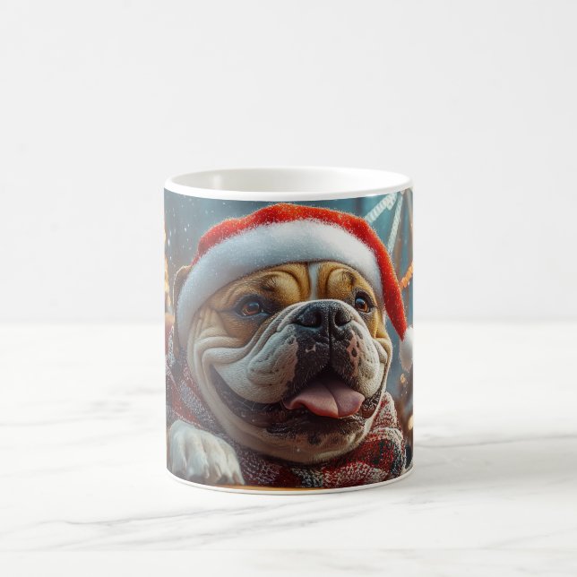 Taza De Café Navidades de Pascua de Perro Bullmastiff (Centro)