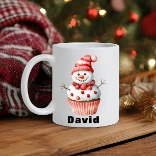 Taza De Café Navidades de pastelitos de Snowman personalizados