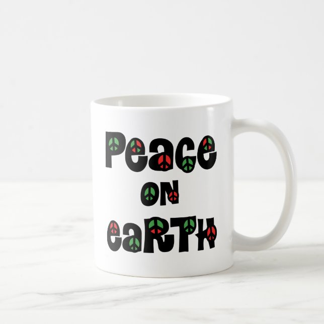Taza De Café Navidades de Paz en la Tierra (Derecha)