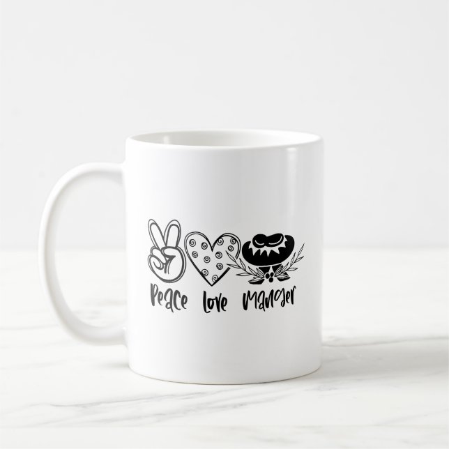Taza De Café Navidades de Peace Love Manger (Izquierda)