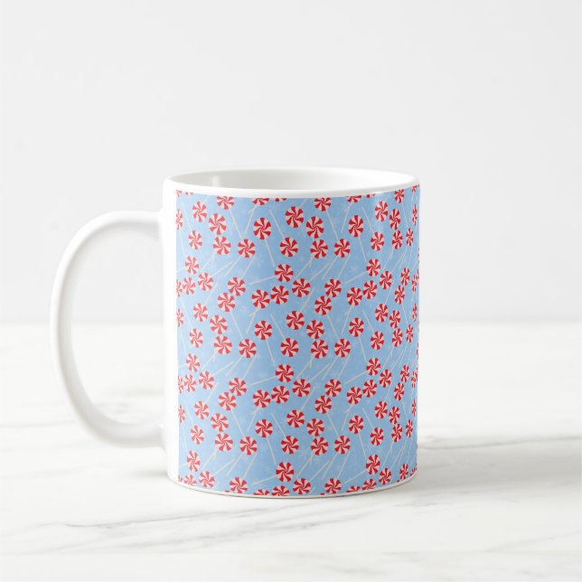 Taza De Café Navidades de Peppermint Candy Mints (Izquierda)
