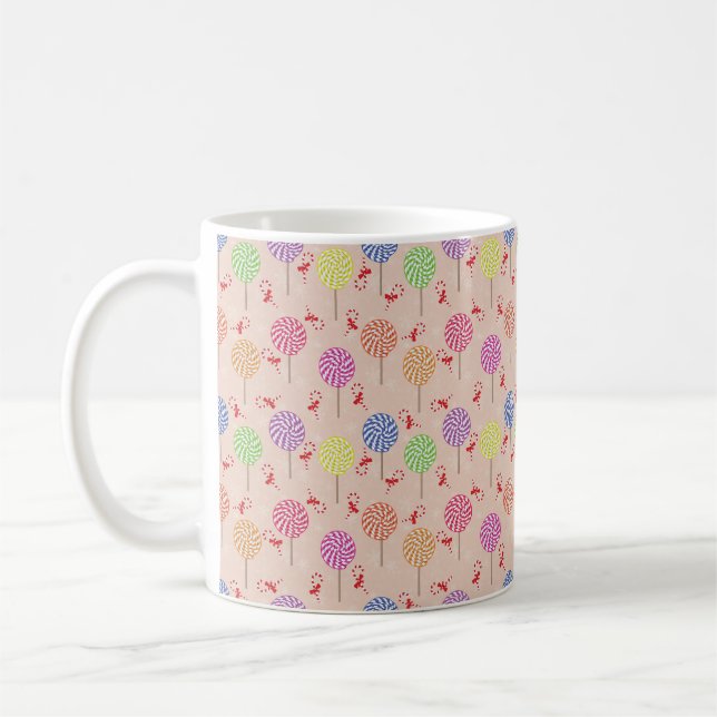 Taza De Café Navidades de Peppermint Candy Mints, latas de dulc (Izquierda)