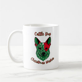 Taza De Café Navidades de perro de ganado bovino