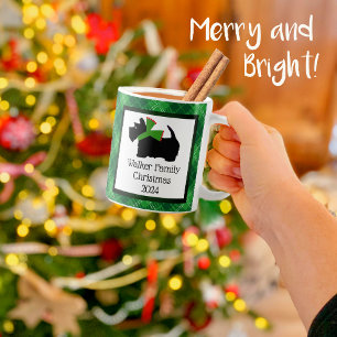 Taza De Café Navidades de perro escocés negros personalizados