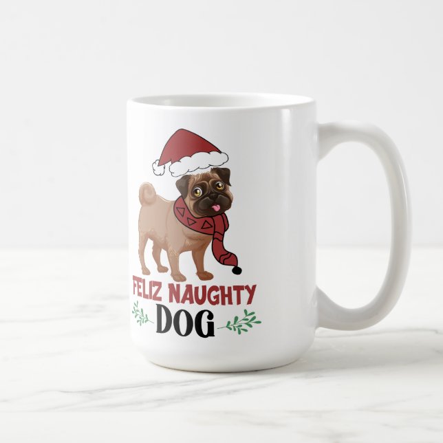 Taza De Café Navidades de Perro Feliz (Derecha)