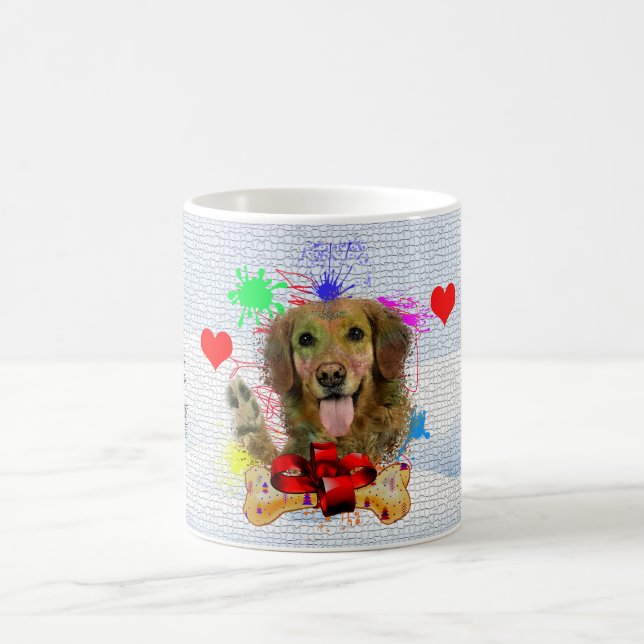Taza De Café Navidades de perros divertidos y adorables (Centro)