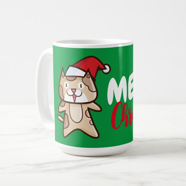 Taza De Café Navidades de personalizable Meowy (Anverso izquierdo)