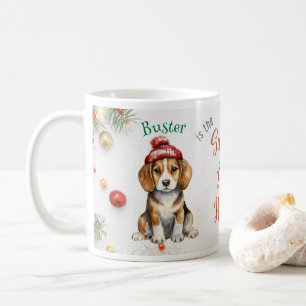 Taza De Café Navidades de personalizable Santa Beagle