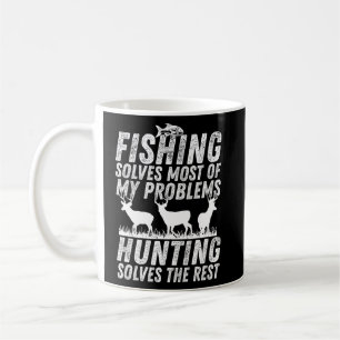 Taza De Café Navidades De Pesca Y Caza Divertidos Humor Cazador