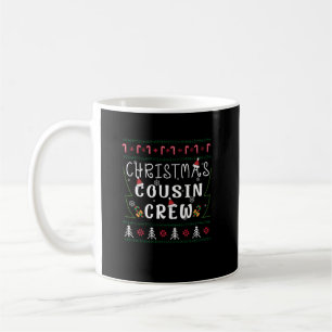 Taza De Café Navidades de pijamas casados de equipo de primos r