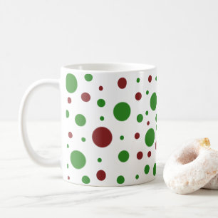 Taza De Café Navidades de puntos cúrcute de polka