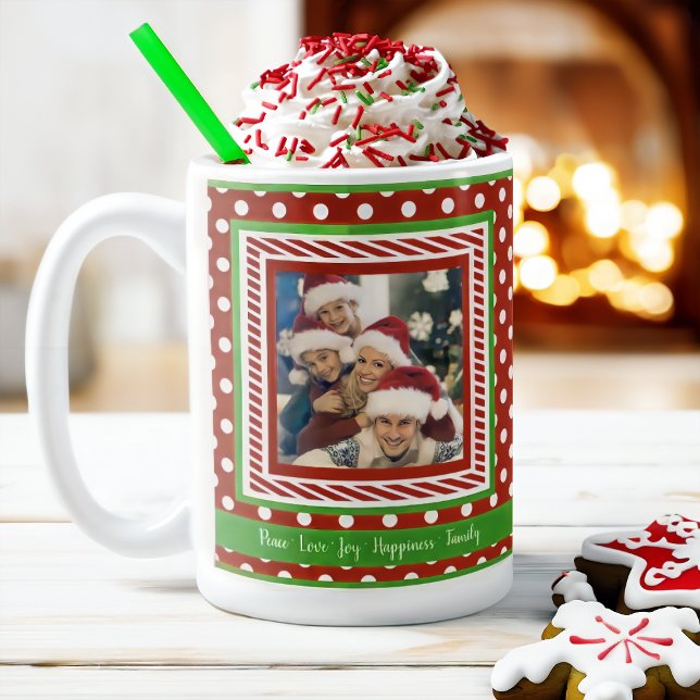 Taza De Café Navidades de puntos fotográficos personalizados de (Subido por el creador)