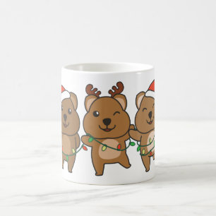 Taza De Café Navidades de Quokka Navidades Animales Cute Quokka