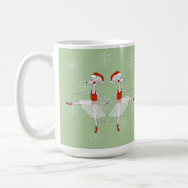 Taza De Café Navidades de ratones Ballerina Snowflakes