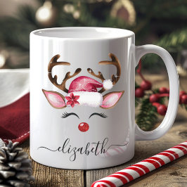 Taza De Café Navidades de renos de burra