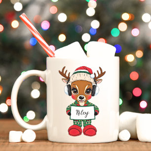 Taza De Café Navidades de renos de burro