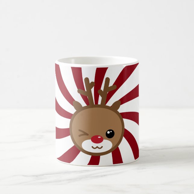 Taza De Café Navidades de renos de Kawaii Mug (Centro)
