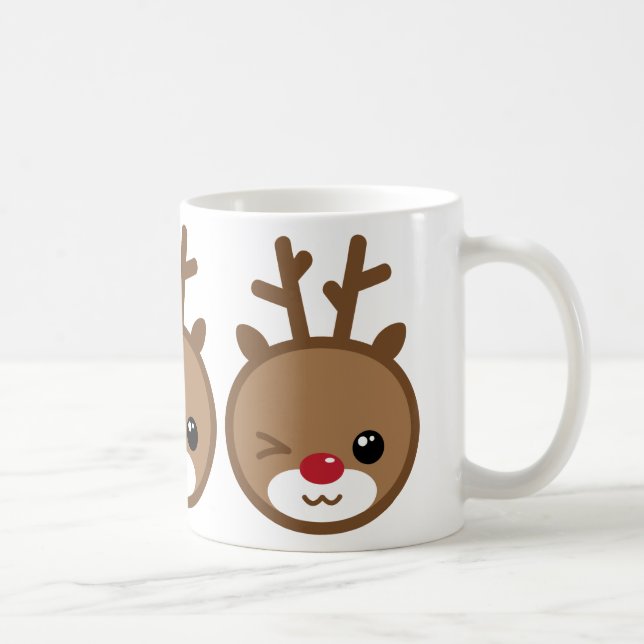 Taza De Café Navidades de renos de Kawaii Mug (Derecha)