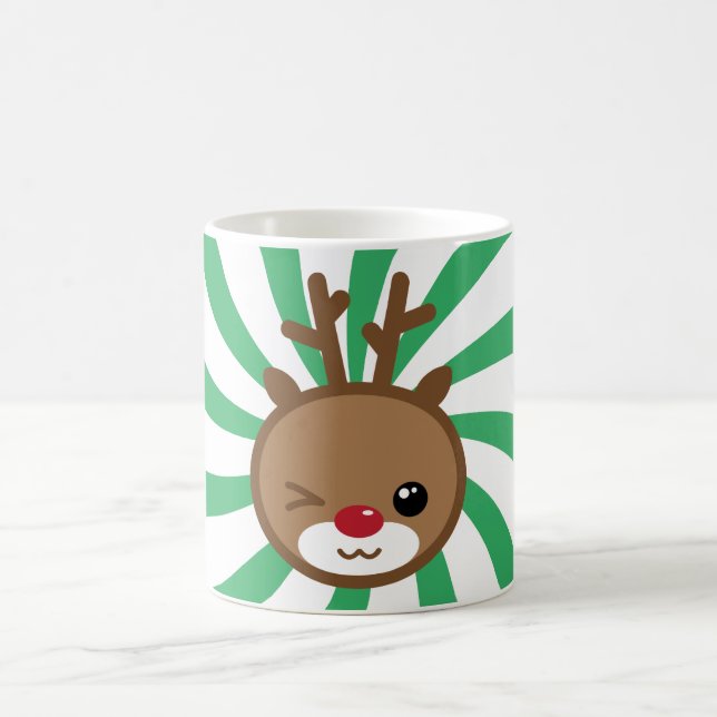 Taza De Café Navidades de renos de Kawaii Mug (Centro)