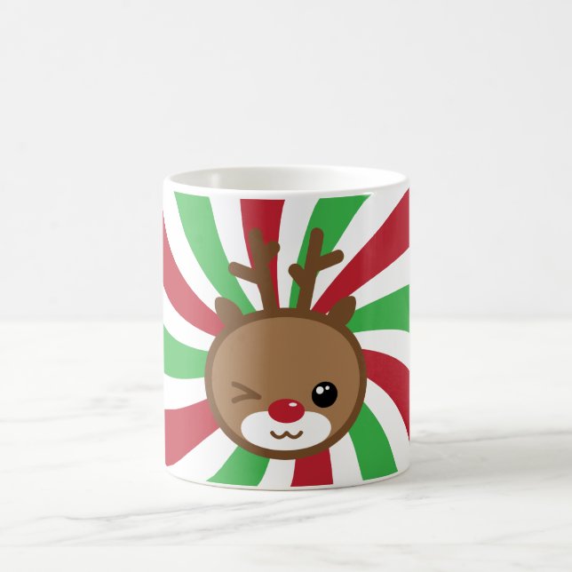 Taza De Café Navidades de renos de Kawaii Mug (Centro)
