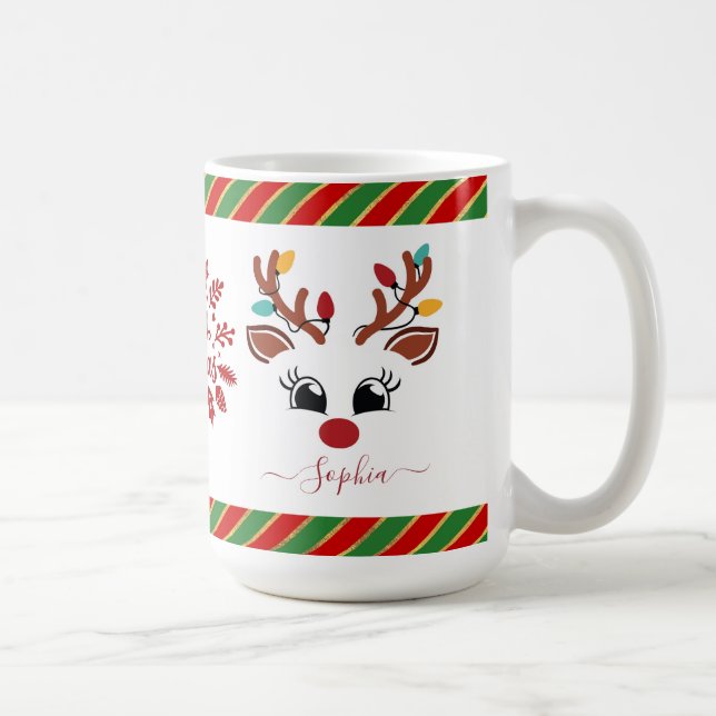 Taza De Café Navidades de renos pequeños chocolate caliente (Derecha)