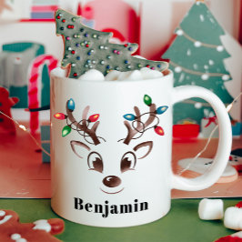 Taza De Café Navidades de renos personalizados