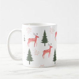 Taza De Café Navidades de renos rosados Coffee Mug