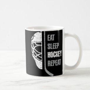 Taza De Café Navidades De Repetición De Hockey Sobre Sueño Para