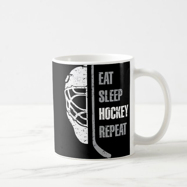 Taza De Café Navidades De Repetición De Hockey Sobre Sueño Para (Derecha)