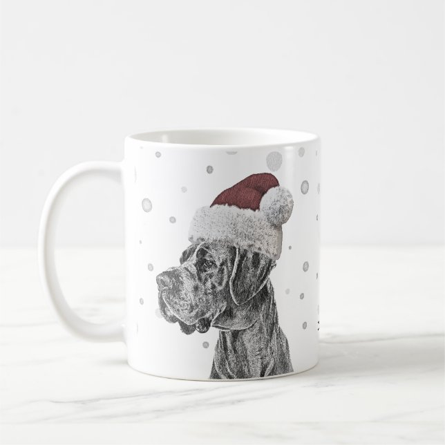 Taza De Café Navidades de retrato de perro (Izquierda)