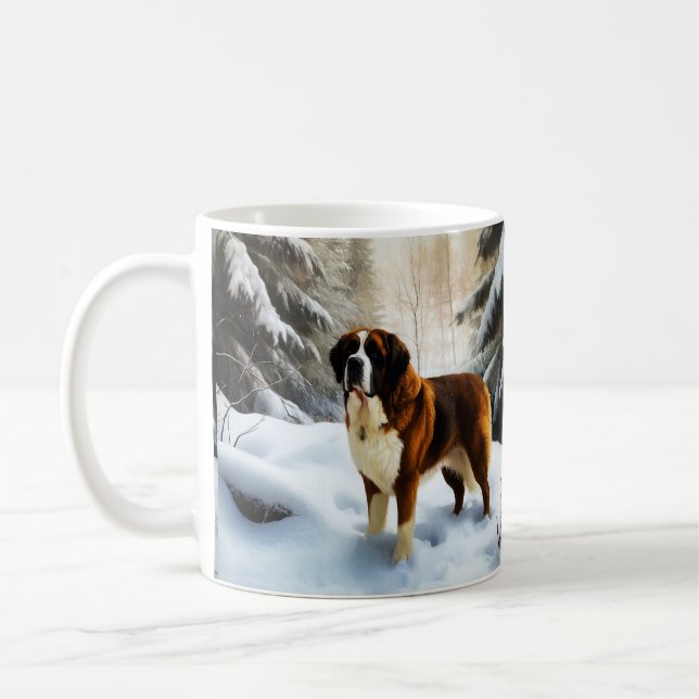 Taza De Café Navidades de Saint Bernard Let It Snow (Izquierda)