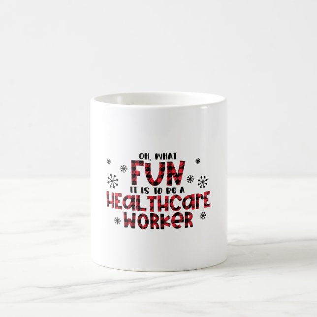 Taza De Café Navidades de salud, enfermero np (Centro)