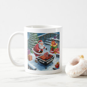 Taza De Café Navidades de Santa Barbecue
