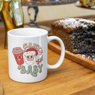 Taza De Café Navidades de Santa Bebé bebiendo café Mug