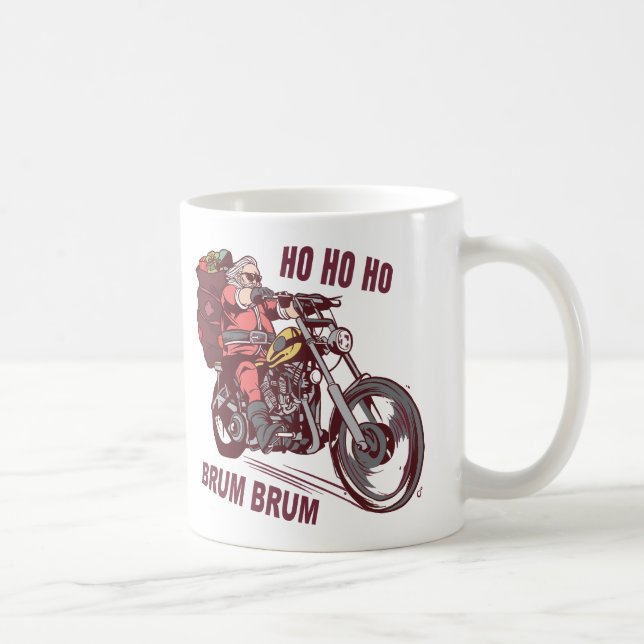 Taza De Café Navidades de Santa Biker disfrazados para invitaci (Derecha)