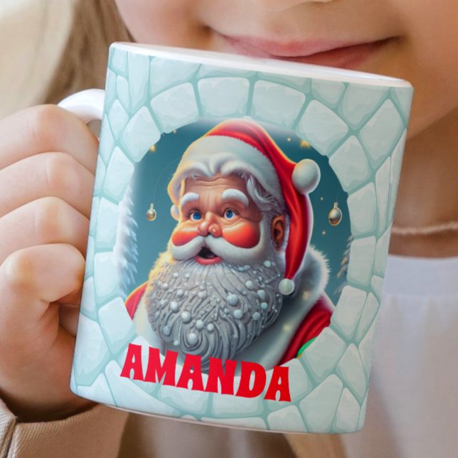 Taza De Café navidades de Santa Claus en 3D Niños Personalizado (Subido por el creador)