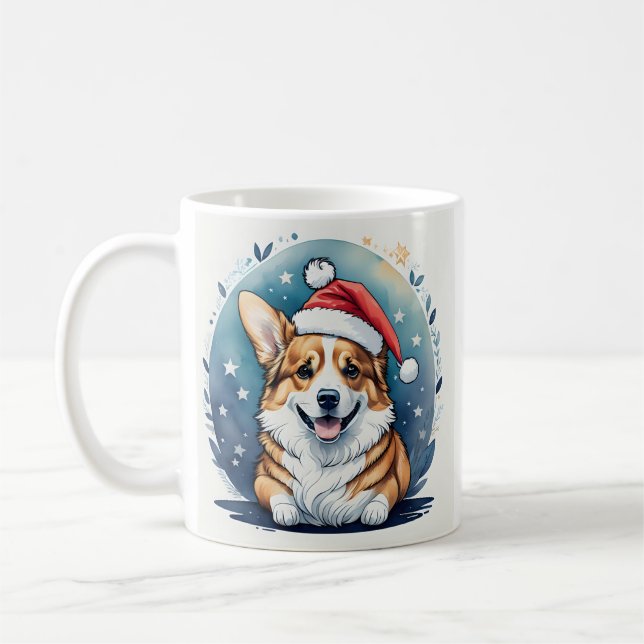 Taza De Café Navidades de Santa Corgi Mug (Izquierda)
