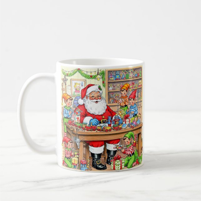 Taza De Café Navidades de Santa Elves (Izquierda)