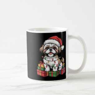 Taza De Café Navidades de Santa Hat Shih Tzu Xmas amantes de lo