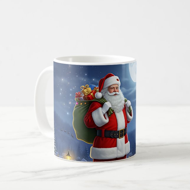Taza De Café Navidades de Santa Regalos (Anverso izquierdo)