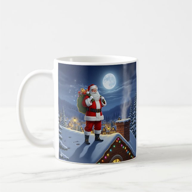 Taza De Café Navidades de Santa Rooftop (Izquierda)