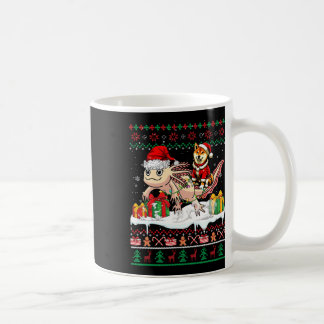 Taza De Café Navidades de Santa Shiba Inu Riding Axolotl Sweate
