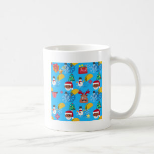 Taza De Café navidades de santa taco negro