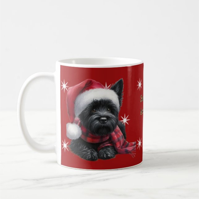 Taza De Café Navidades de Santa Westie Mug (Izquierda)