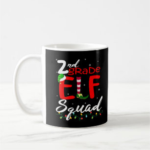 Taza De Café Navidades de segundo grado Elf Squad Premi superio