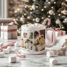 Taza De Café Navidades de siete Collages de fotos simples Coffe